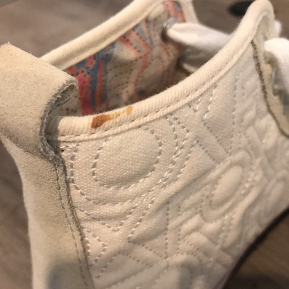 Fox Riders Co Women’s High Tops White & Purple Size 8 - Picture 4 of 6